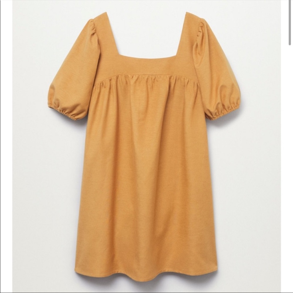 NWT Mango cotton dress in yellow size small